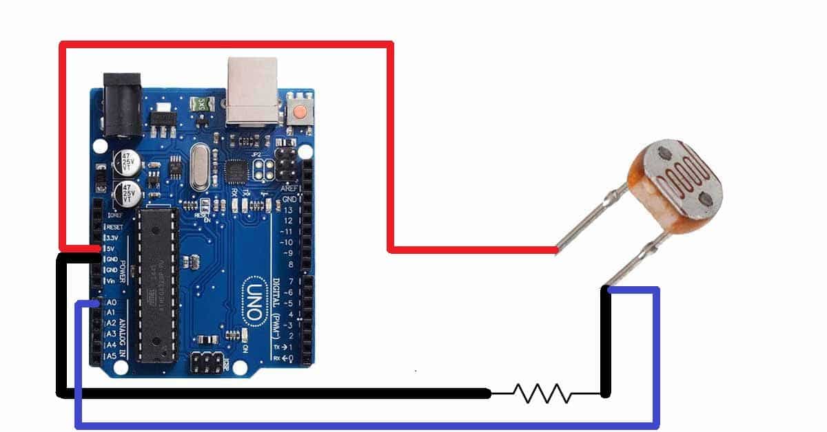 Interface Ldr Photoresistor With Arduino Electrovigyan