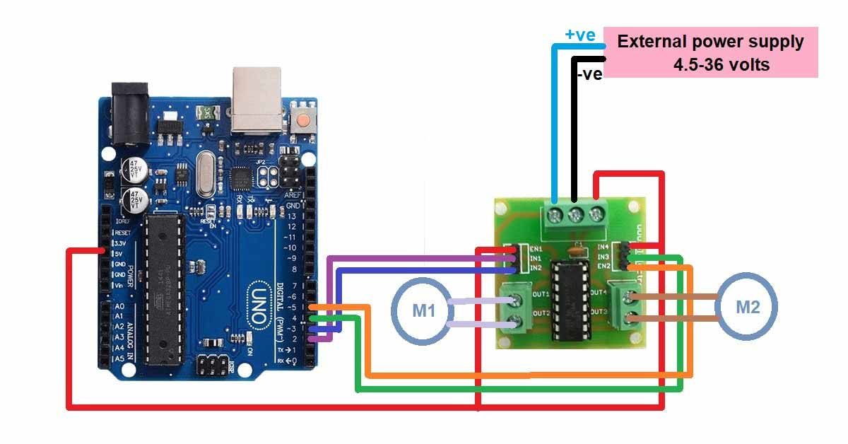 Driver connection with arduino
