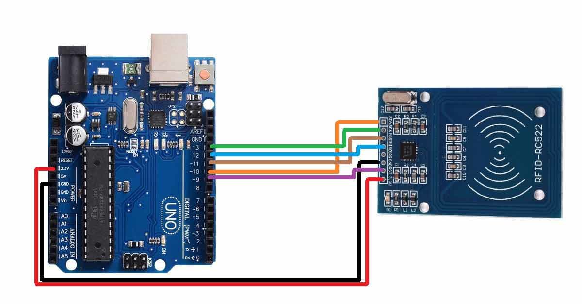 RC522 RFID arduino circuit and code