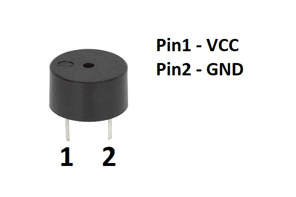 Piezo buzzer pin diagram