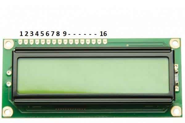 16x2 LCD Pin diagram